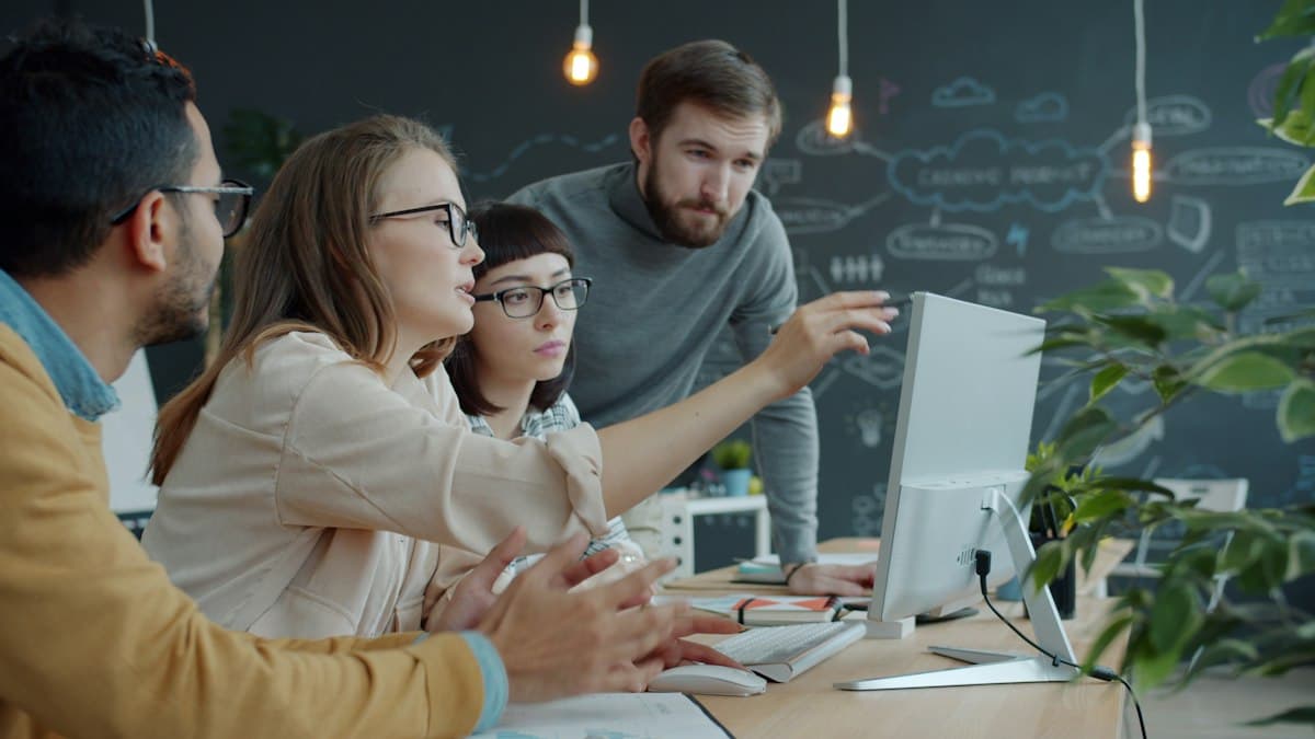 Agency team planning a project together